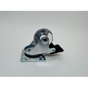 Rodízio em Gel para Móveis RG35 com Freio (30Kg) Incolor TEN