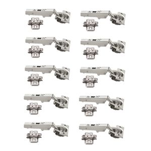 Kit 10 Dobradiças 35mm 107º Reta Clip Top Blumotion Niquelada com Amortecedor Blum