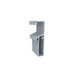 Perfil para Porta de Alumínio RM-184 com Puxador 03 metros Inox Polido Rometal