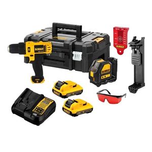 Combo Furadeira Parafusadera 12V Máx e Nível Laser 30m 02 Baterias e Carregador DCK205D2T-BR DeWalt