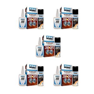 05 Kit Moveleiro Adesivo Instantâneo 200 + Acelerador QFS Tekbond