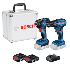 Combo 18V Furadeira GSB-185LI + Chave de Impacto GDR 18V-200 e Maleta de Alumínio Bosch