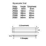 Puxador Embutido Smart 288mm Vecchio Cobre Zen Design-1764081008648