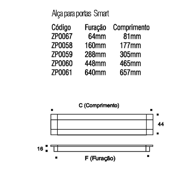 Puxador Embutido Smart 288mm Vecchio Cobre Zen Design-1764081008648